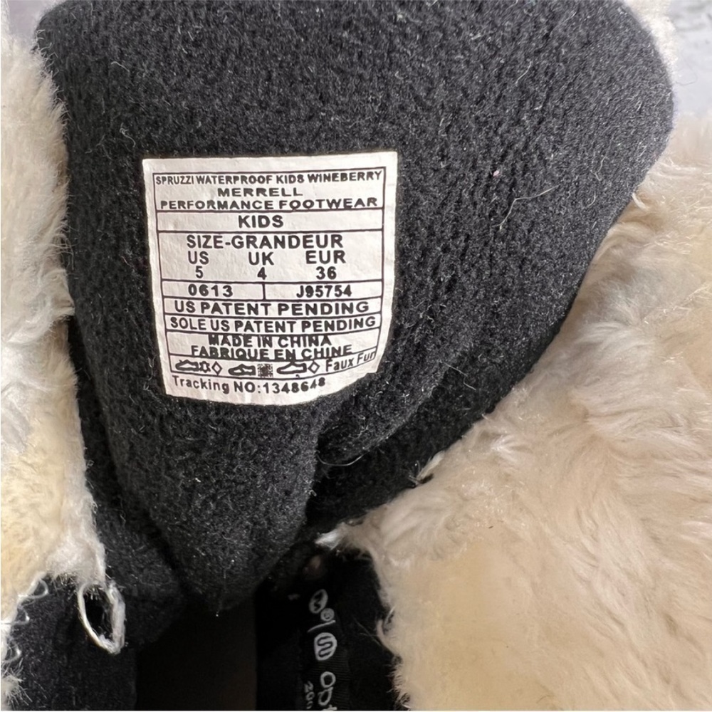 Merrell Girls Spruzzi Waterproof Rain / Snow Boots Size 5 Pink Floral - Picture 10 of 11